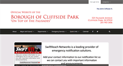 Desktop Screenshot of cliffsideparknj.gov